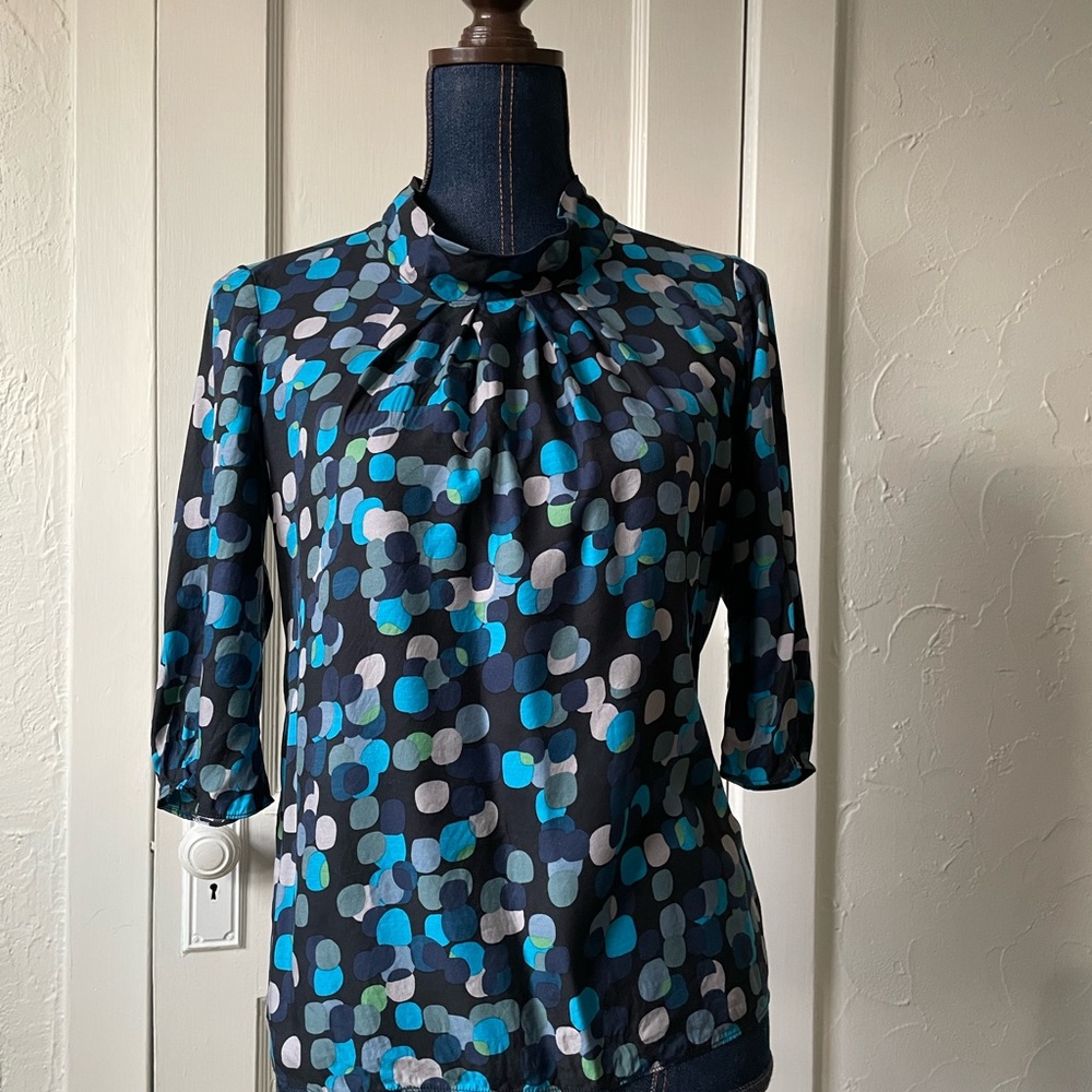 Boden Mock Collar Blouse